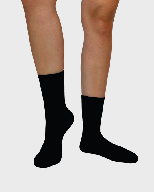 dicke Crew Socken 3er Pack black