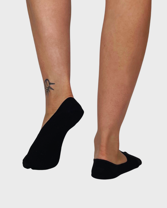 Füßlinge 2er Pack für Damen black