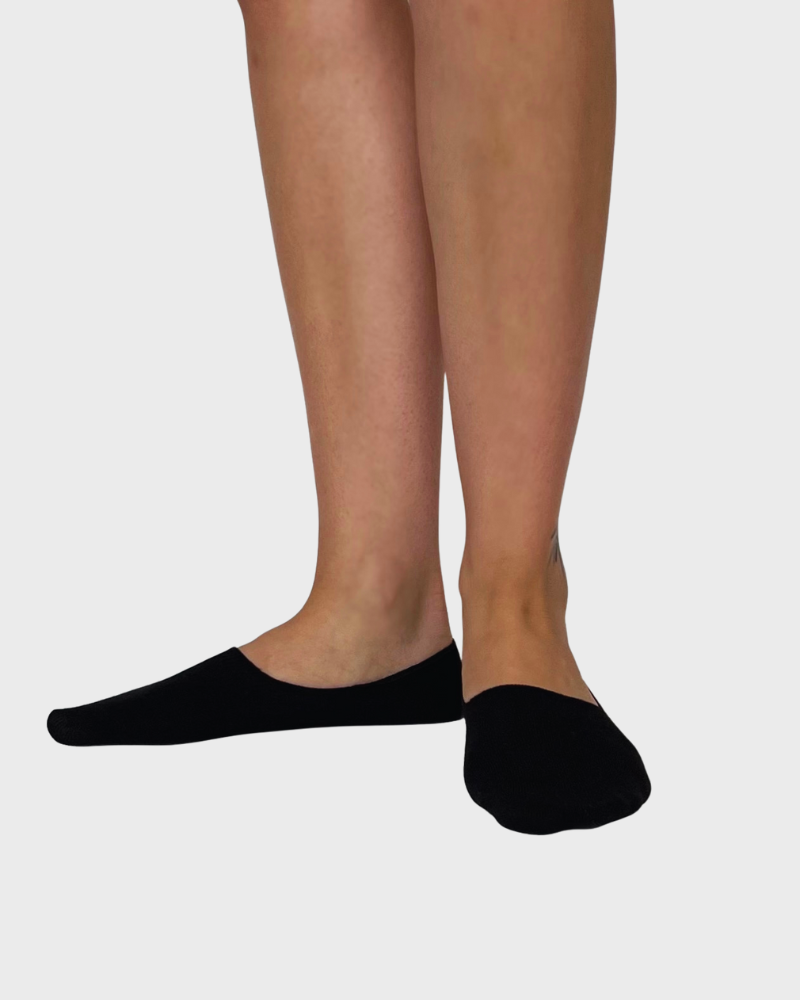 Füßlinge 2er Pack für Damen black