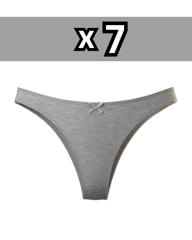 Tanga Baumwolle 7er Set ash