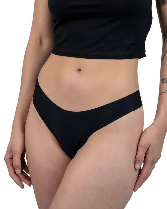 Seamless Tanga 3er Set black