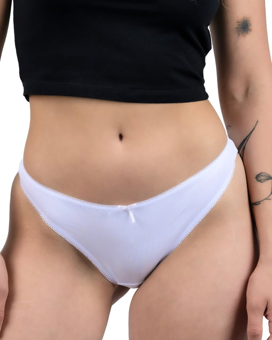Tanga Baumwolle 3er Set white