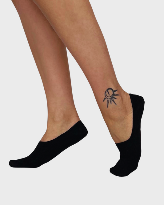Füßlinge 2er Pack für Damen black