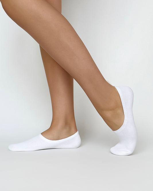 Füßlinge 2er Pack für Damen white