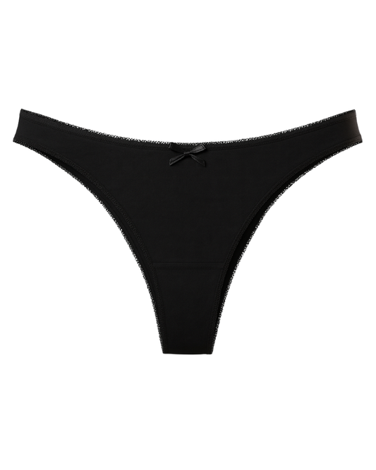 Tanga Baumwolle 3er Set black