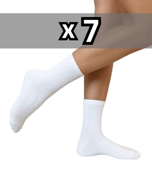 Crew Socken 7er Pack white