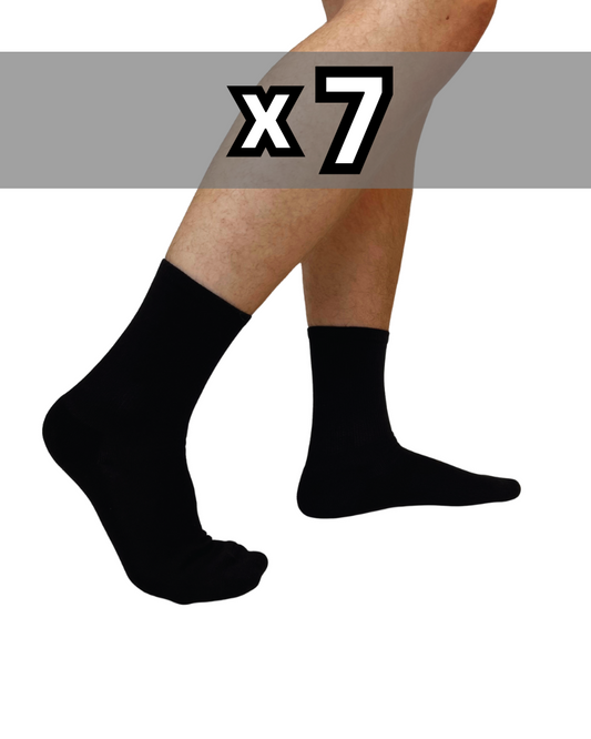 Crew Socken 7er Pack black