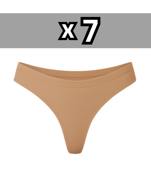 Seamless Tanga 7er Set nature